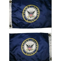 AES Wholesale Lot of 12 U.S Naval Academy Crest 4x6 Desk Table Stick Flag Premium Vivid Color and UV Fade Best Garden Outdor Decor Resistant Canvas Header and Polyester Material Flag